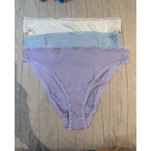 3 Skims Size 4x Lace Pointelle Briefs NWT Panties bundle Lavender bone sky - Picture 5 of 8